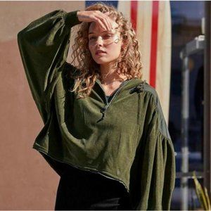 Free People Green Let It Go Sweatshirt
